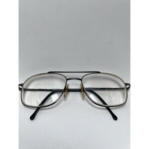Marchon Eyeglasses Frames Only  Men's Black Metal Aviator Full Rim 55-18-140 033